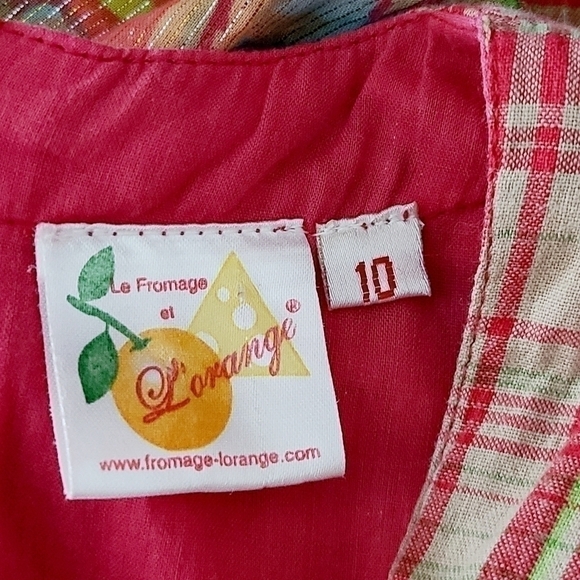 𝅺GORGEOUS Boutique Le Fromage et L'Orange Pink Glitter Dress Girls Sz 10 - Picture 4 of 4